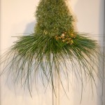 La belle jardinière : grand chapeau de jardinier décoré.