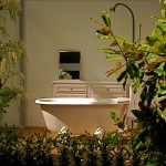Le pouvoir des végétaux passe souvent par la salle de bains : décor de la ville d'Angers.
