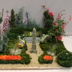 Le jardin de la ville de Coutances est ici évoqué en miniature.